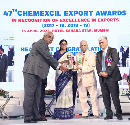 Intech Organics Limited wins Silver at the 47th CHEMEXCIL Export Awards